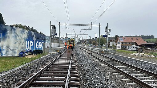 Gleisschotter absaugen